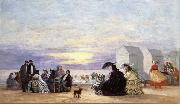 Eugene Boudin Beach Scene at Sunse china oil painting reproduction